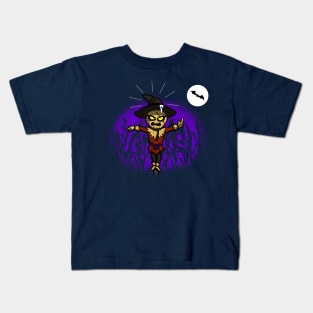 Superhero Vigilante Inspired Funny Scarecrow Pooped By a Bat Kids T-Shirt